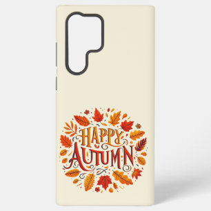 classic leaves & Happy Autumn  Samsung Galaxy Case