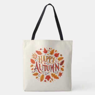 classic leaves & Happy Autumn  Tote Bag