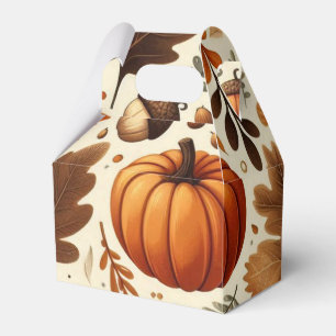 classic leaves/pumpkins/acorns Autumn Favour Box