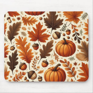 classic leaves/pumpkins/acorns Autumn  Mouse Pad