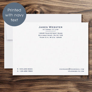 Classic Legal & Professional Attorney at Law Navy Card