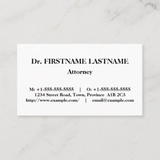 Classic, Legal Professional Business Card