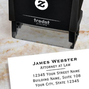 Classic Legal & Professional Return Address Self-inking Stamp