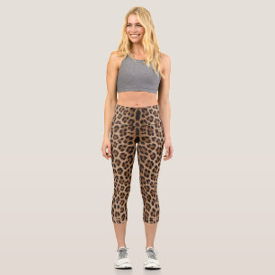 🐆 Classic Leopard Print Luxury Fashion Style 🐆 Capri Leggings