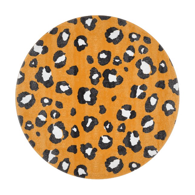 Classic Leopard Print Pattern Cutting Board (Front)