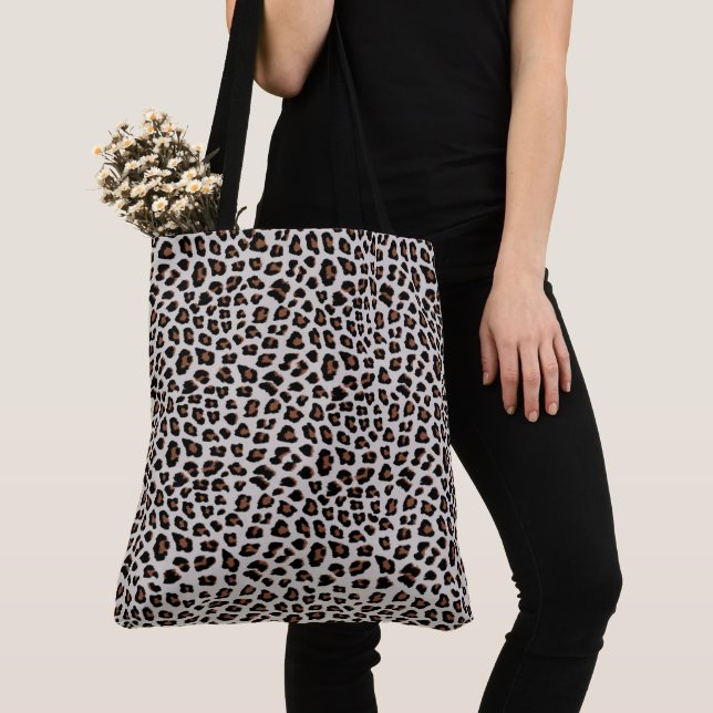 Classic Leopard Print Pattern Tote Bag (Close Up)