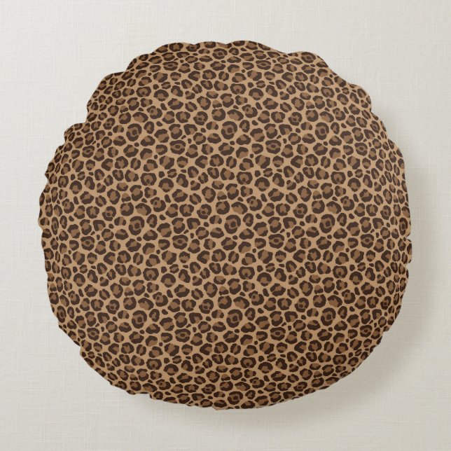 Classic Leopard Series Design 12  Round Cushion (Front)