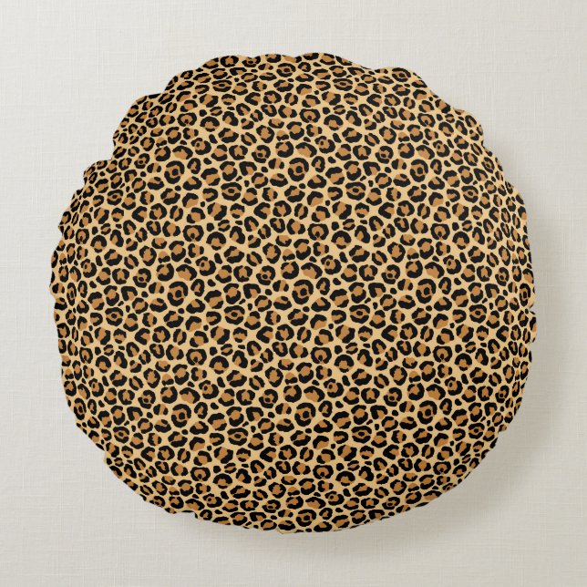 Classic Leopard Series Design 6  Round Cushion (Front)