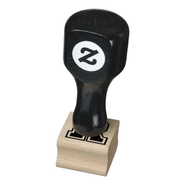 Classic Letter R Monogram Initial Rubber Stamp (Stamp)