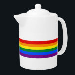Classic LGBTQ Gay Pride Rainbow Flag<br><div class="desc">Add a celebratory pop of pride to your daily routine with this gay pride Teapot. The LGBTQ pride rainbow colors will make for a fun addition as you spill the tea over a cuppa with a friend. Buy today and invite someone over for an uplifting catch-up over a warm brew...</div>