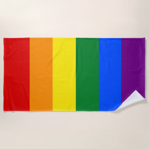Classic LGBTQ Rainbow Pride Flag Summer Beach Towel