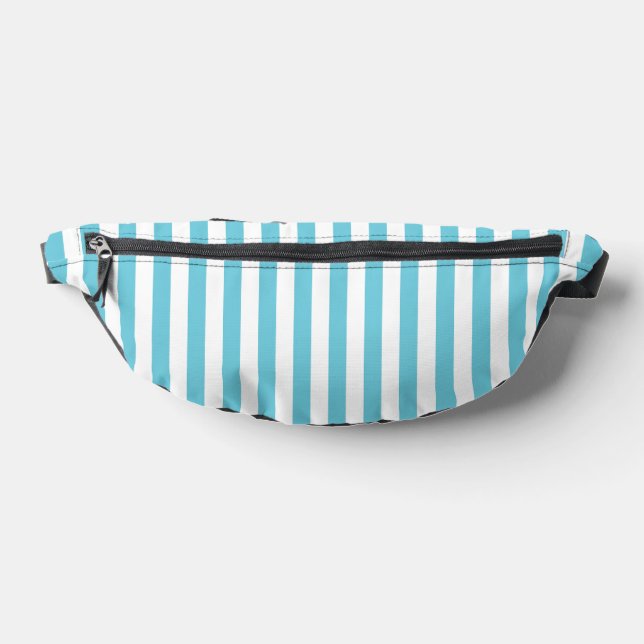 Classic Light Blue and White Vertical Stripes Bum Bags (Lay Down)