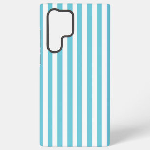 Classic Light Blue and White Vertical Stripes Samsung Galaxy Case