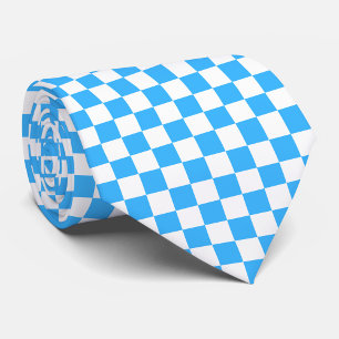 Classic light blue chequerboard  tie