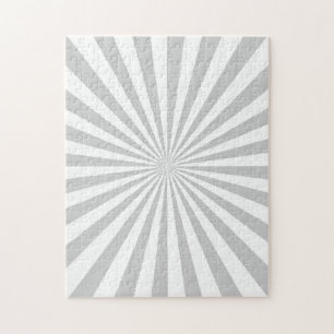 Classic Light Grey Burst Spinning Wheel Jigsaw Puzzle
