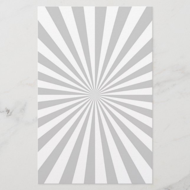 Classic Light Grey Burst Spinning Wheel Stationery (Front)