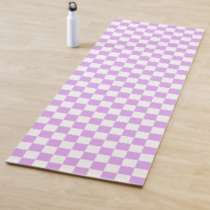 Classic light lavender checkerboard yoga mat