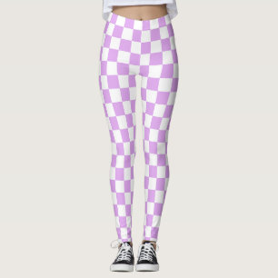 Classic light lavender chequerboard  leggings