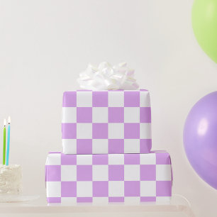 Classic light lavender chequerboard wrapping paper
