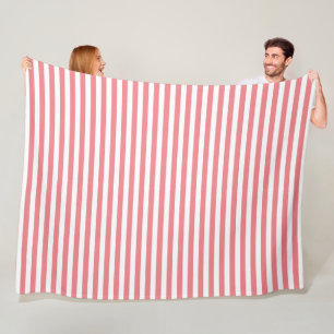 CLASSIC LIGHT PINK STRIPED FLEECE BLANKET