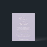 Classic Lilac Elegant Budget Wedding Invitation<br><div class="desc">Classic wedding invitations featuring a simple and timeless design with elegant script and traditional serif fonts.</div>