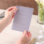 Classic Lilac Elegant Wedding Vellum Invitations<br><div class="desc">Classic wedding invitations featuring a simple and timeless design with elegant script and traditional serif fonts.</div>