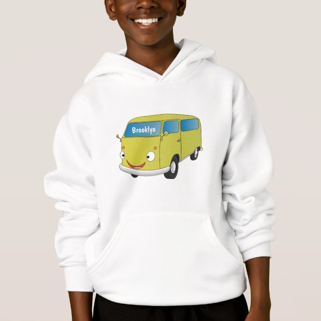Classic lime green van cartoon (Front)