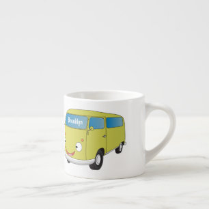 Classic lime green van cartoon espresso cup