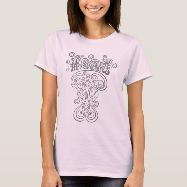 Classic Logo and Hippo, charcoal design T-Shirt (Front)