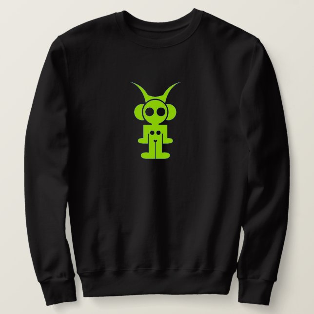 classic logo front -green print sweatshirt (Design Front)