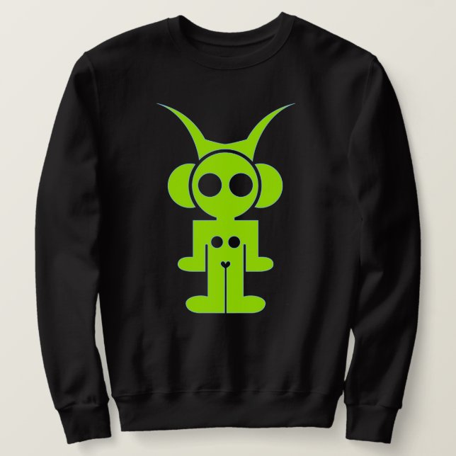 classic logo front -green print sweatshirt (Design Front)