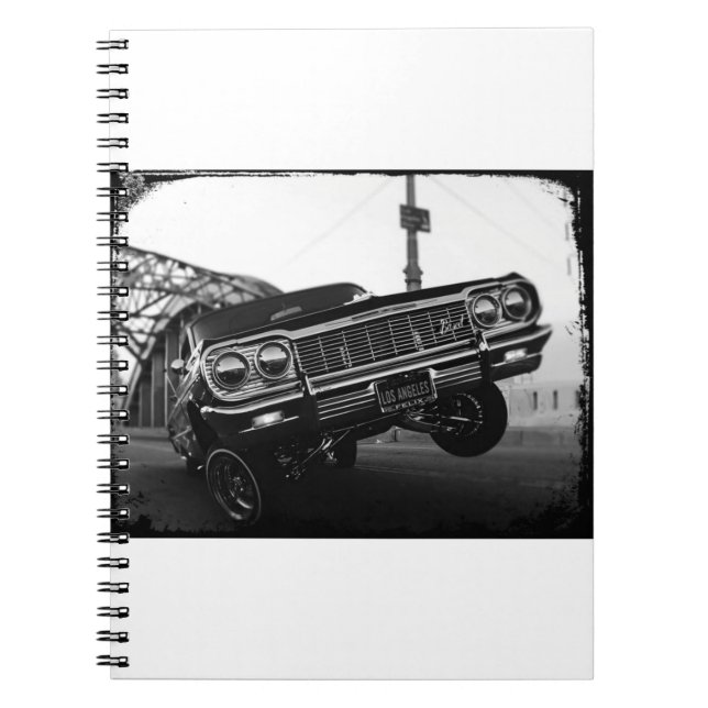 Classic Los Angeles Old School Lowrider Notebook (Front)