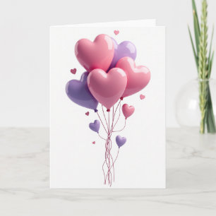 Classic Love Balloons Card