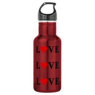 Classic LOVE Heart Elegant Minimalist 532 Ml Water Bottle