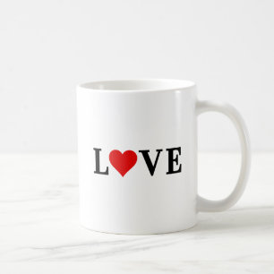 Classic LOVE Heart Elegant Minimalist Coffee Mug