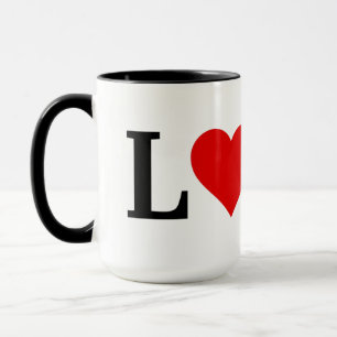 Classic LOVE Heart Elegant Minimalist Mug