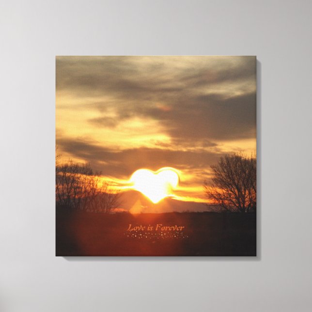 Classic Love is Forever Sunset Memorial Canvas Print (Front)