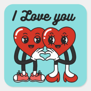 Classic Love Message Sticker – Valentine Design