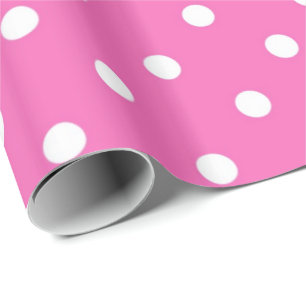 Classic, lovely,elegant pink & white  polka dots wrapping paper