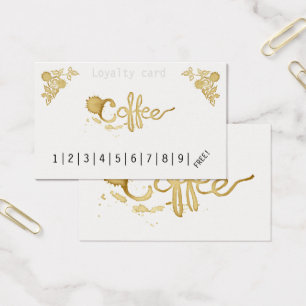 Classic loyalty coffee punch card