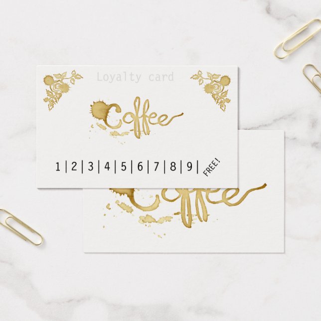 Classic loyalty coffee punch card (Office)