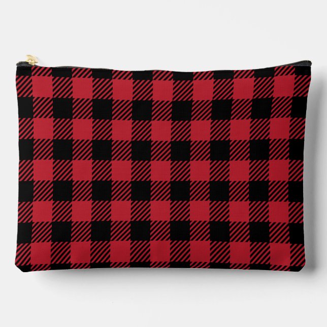 Classic Lumberjack Check Pattern Accessory Pouch (Front)
