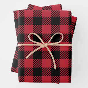 Classic Lumberjack Check Pattern Wrapping Paper Sheet