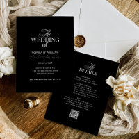 Classic Luxe Black | All in One QR Code Wedding