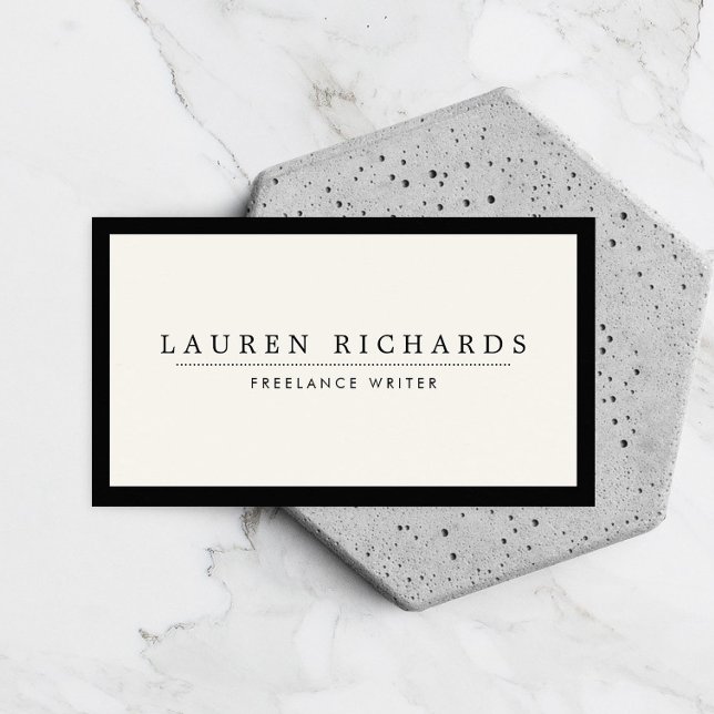 Classic Luxe Black and Ivory with Social Media Business Card (Creator Uploaded)