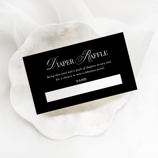 Classic Luxe | Black Diaper Raffle Enclosure Card (Creator Uploaded)
