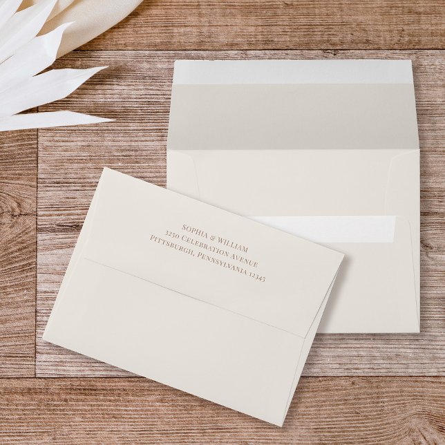 Classic Luxe | Elegant Neutral Ivory and Taupe Envelope (Creator Uploaded)