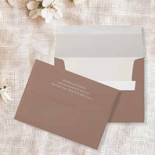 Classic Luxe   Elegant Neutral Mocha Taupe Envelope