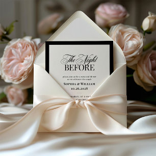 Classic Luxe   Elegant Rehearsal Dinner Invitation
