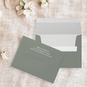 Classic Luxe Elegant Sage Green Envelope